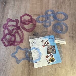 Creative Memories Cutting System Bundle multiple shapes Cutting Mat & Blades